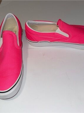 Vans Pink Slip-On Canvas Loafers